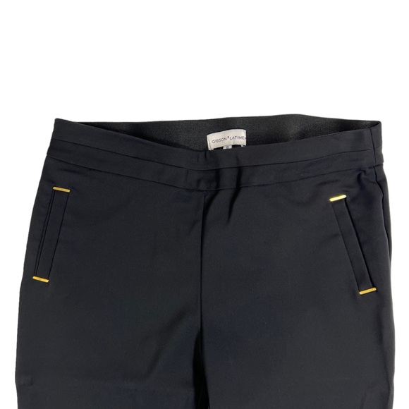 Gibson Latimer Black Center Seamed Stretch Skinny Slacks Size 10 - Picture 2 of 13